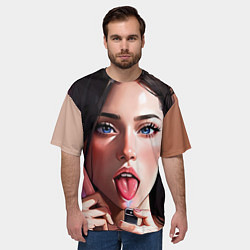 Футболка оверсайз мужская Меган Фокс с зажигалкой из фильма Тело Дженнифер, цвет: 3D-принт — фото 2