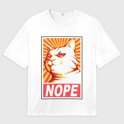 Футболка оверсайз мужская Nope - cat, цвет: 3D-принт