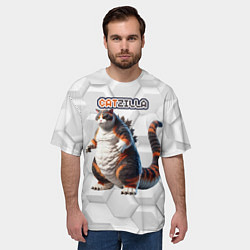 Футболка оверсайз мужская Catzilla big, цвет: 3D-принт — фото 2