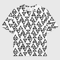 Футболка оверсайз мужская Ведьмак паттерн згачки, цвет: 3D-принт