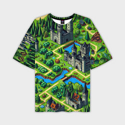 Мужская футболка оверсайз Heroes of Might and Magic - pixel map