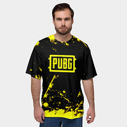 Футболка оверсайз мужская Пабг жёлтые краски геймер, цвет: 3D-принт — фото 2