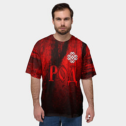 Футболка оверсайз мужская Славяне - род, цвет: 3D-принт — фото 2