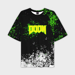 Футболка оверсайз мужская Doom токсичное лого краски, цвет: 3D-принт