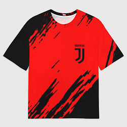 Мужская футболка оверсайз Juventus краски спорт фк