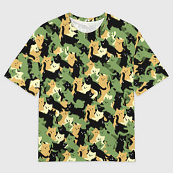 Футболка оверсайз мужская Котофляж, цвет: 3D-принт