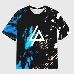 Футболка оверсайз мужская Linkin park холодные краски, цвет: 3D-принт