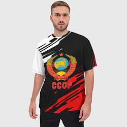 Футболка оверсайз мужская СССР краски текстура, цвет: 3D-принт — фото 2
