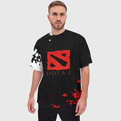 Футболка оверсайз мужская Dota 2 краски текстура, цвет: 3D-принт — фото 2