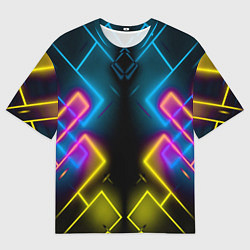 Мужская футболка оверсайз Жёлтый неон