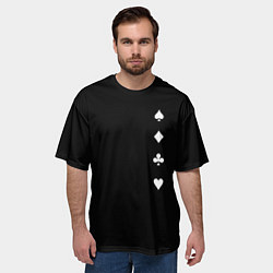 Футболка оверсайз мужская Вини червы бубны крести, цвет: 3D-принт — фото 2