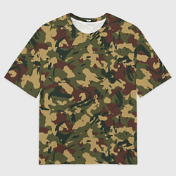 Футболка оверсайз мужская Абстрактный камуфляжный паттерн, цвет: 3D-принт