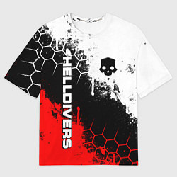 Футболка оверсайз мужская Helldivers 2: Skull Logo, цвет: 3D-принт