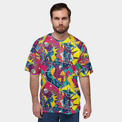 Футболка оверсайз мужская Езда на велосипеде BMX и скейтборде, цвет: 3D-принт — фото 2