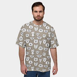 Футболка оверсайз мужская Cats are memes, цвет: 3D-принт — фото 2