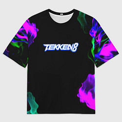 Футболка оверсайз мужская Tekken огненный дым текстура, цвет: 3D-принт
