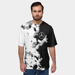 Футболка оверсайз мужская Mercedes benz sport germany steel, цвет: 3D-принт — фото 2