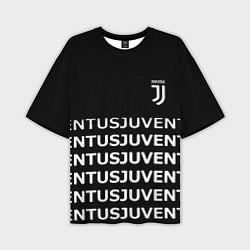 Мужская футболка оверсайз Juventus pattern fc club steel
