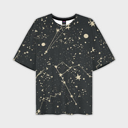 Мужская футболка оверсайз Звёздная карта