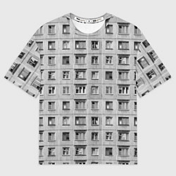 Футболка оверсайз мужская Эстетика хрущёвки, цвет: 3D-принт