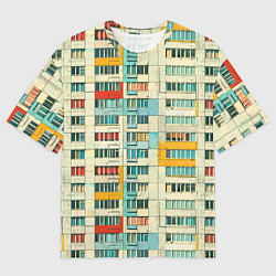 Мужская футболка оверсайз Яркая панелька