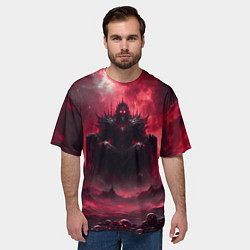 Футболка оверсайз мужская Бог крови Кхорн нейросеть, цвет: 3D-принт — фото 2