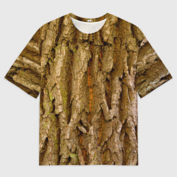 Мужская футболка оверсайз Кора дерева текстура
