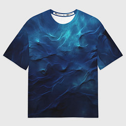 Мужская футболка оверсайз Абстрактные волны глубины