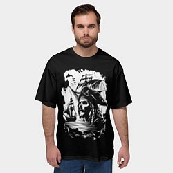 Футболка оверсайз мужская Pirate head 1, цвет: 3D-принт — фото 2