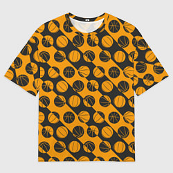 Футболка оверсайз мужская Баскетбольный дизайн, цвет: 3D-принт