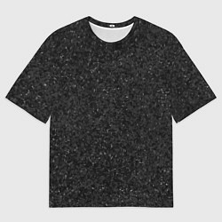 Мужская футболка оверсайз Текстура мокрый асфальт тёмный серый