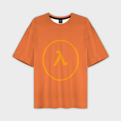 Мужская футболка оверсайз Half-Life оранжевый