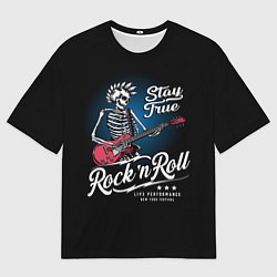 Футболка оверсайз мужская Rock and roll - punk, цвет: 3D-принт