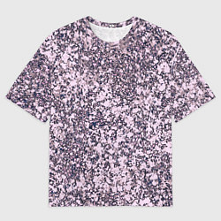 Футболка оверсайз мужская Сине-розовый текстура камень, цвет: 3D-принт