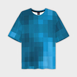 Мужская футболка оверсайз Minecraft water cubes