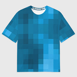 Футболка оверсайз мужская Minecraft water cubes, цвет: 3D-принт
