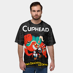 Футболка оверсайз мужская Cuphead - gin, цвет: 3D-принт — фото 2
