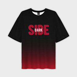 Футболка оверсайз мужская Dark side тёмная сторона градиент красно-чёрный, цвет: 3D-принт