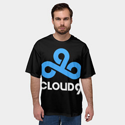Футболка оверсайз мужская Cloud9 - esports logo, цвет: 3D-принт — фото 2