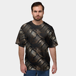 Футболка оверсайз мужская Классическая старая броня текстура, цвет: 3D-принт — фото 2