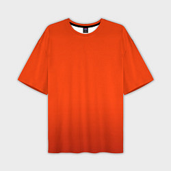 Мужская футболка оверсайз Пылкий красно-оранжевый градиент