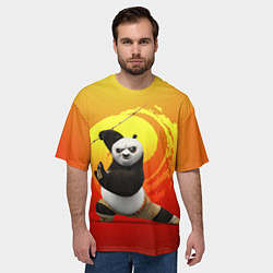 Футболка оверсайз мужская Мастер По - Кунг-фу панда, цвет: 3D-принт — фото 2