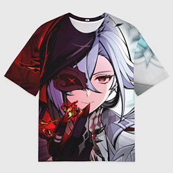 Футболка оверсайз мужская Геншин Импакт Арлекино, цвет: 3D-принт