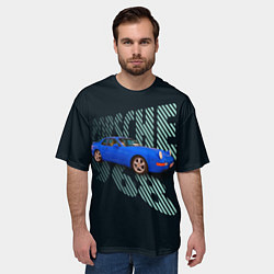 Футболка оверсайз мужская Немецкая спортивная машина Porsche 968, цвет: 3D-принт — фото 2