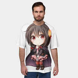 Футболка оверсайз мужская Konosuba Юн-юн чибик, цвет: 3D-принт — фото 2