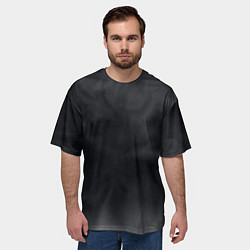 Футболка оверсайз мужская Тёмный серый дымчатый, цвет: 3D-принт — фото 2