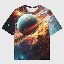 Мужская футболка оверсайз Большая планета