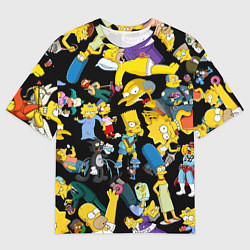 Футболка оверсайз мужская Персонажи Симпсонов, цвет: 3D-принт