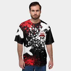 Футболка оверсайз мужская ММА на фоне брызг красок, цвет: 3D-принт — фото 2