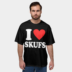 Футболка оверсайз мужская I love skufs, цвет: 3D-принт — фото 2
